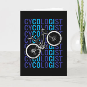 Cykolog Funny Bicycle Bike Cycling Cyclist Kort