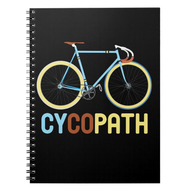 Cykolog Funny Bike Bicycle Cycling Älskare Gift Anteckningsbok (Framsidan)