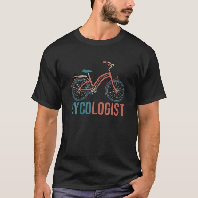 Cykolog Funny Biking S För manar Cycling Gift T Shirt (Framsida)