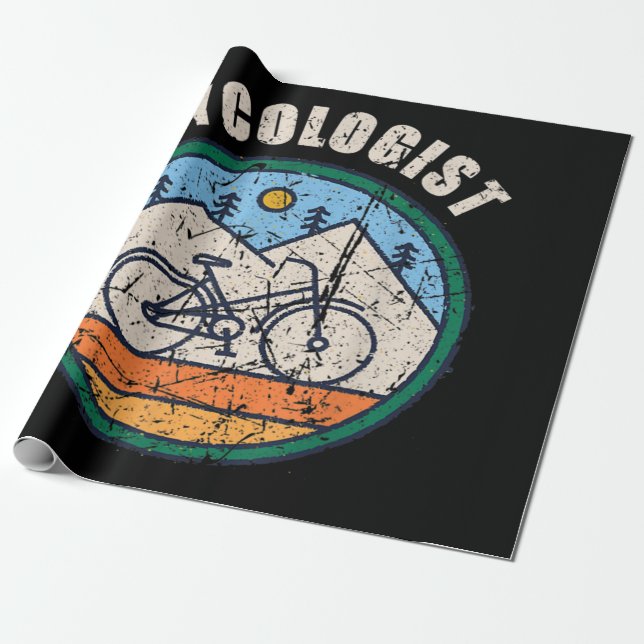 Cykolog Funny Cycle Cycling Vintage Gift Presentpapper (Utrullad)
