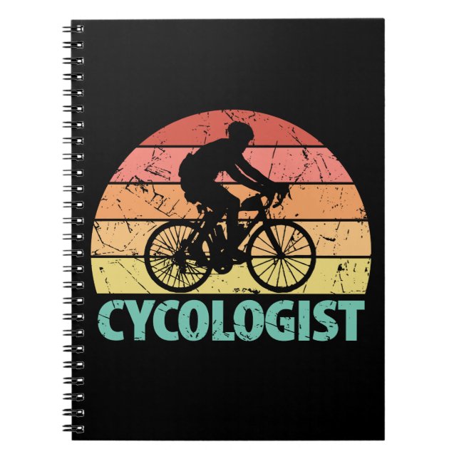 Cykolog Funny Cycling Anteckningsbok (Framsidan)