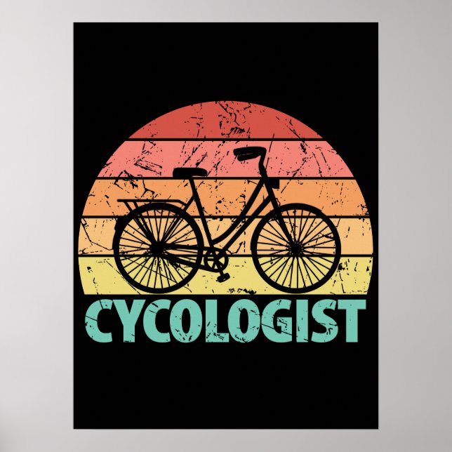Cykolog Funny Cycling Poster (Framsidan)
