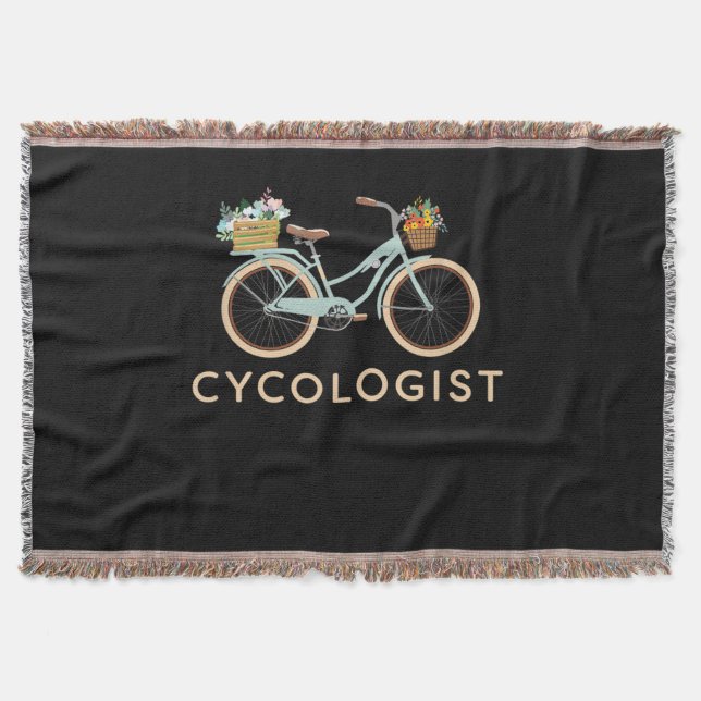 Cykolog Kvinnor i cykel Filt (Framsidan)