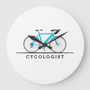 Cykolog med turkollisionscykel stor klocka
