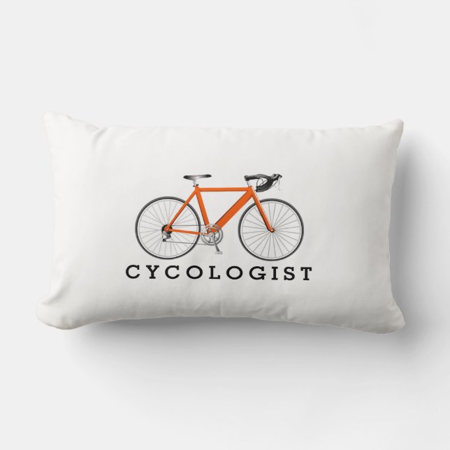 Cykolog Orange Cycle on White Lumbarkudde (Framsida)
