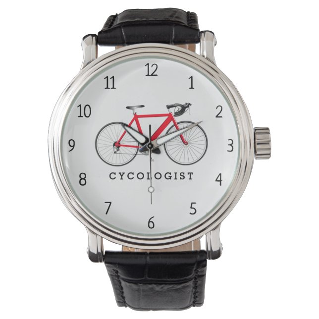 Cykolog Red Bicycle Armbandsur (Framsida)