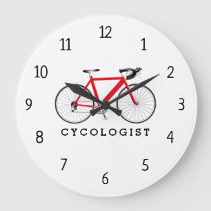 Cykolog Red Bicycle Large Clock Stor Klocka