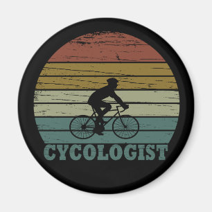 Cykolog, rolig cykling som säger magnet
