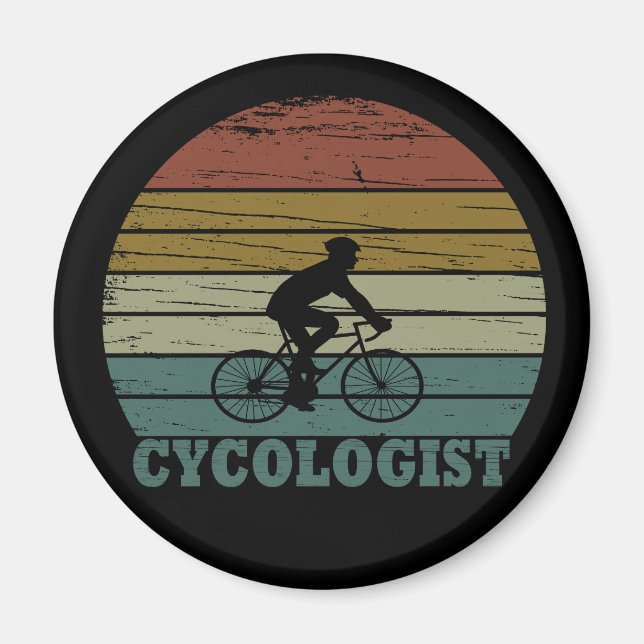 Cykolog, rolig cykling som säger magnet (Framsidan)