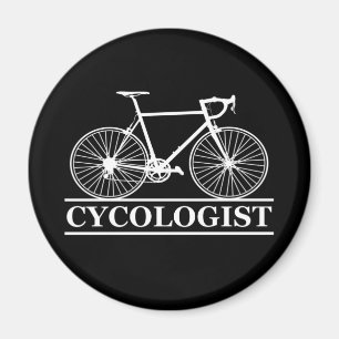 Cykolog, rolig cykling som säger magnet