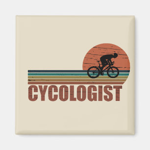 Cykolog, rolig cykling som säger magnet