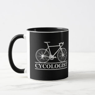 Cykolog, rolig cykling som säger mugg