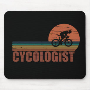 Cykolog, rolig cykling som säger musmatta