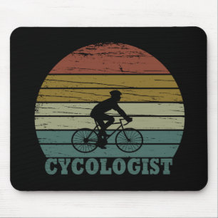 Cykolog, rolig cykling som säger musmatta
