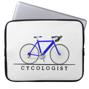 Cykolog Text med blå cykel Laptop Fodral