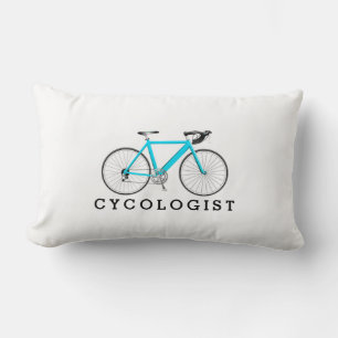 Cykolog Turkos Cycle på vitt Lumbarkudde