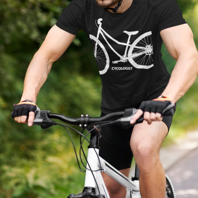 Cykolog Vit cykel Silhouette T-shirt (Skapare uppladdad)