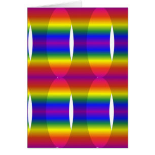 CYLINDER RAINBOW OPTICAL ILLUSION DIGITAL ART BAC HÄLSNINGSKORT