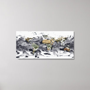 Cylindrisk ekvivalent projektion canvastryck