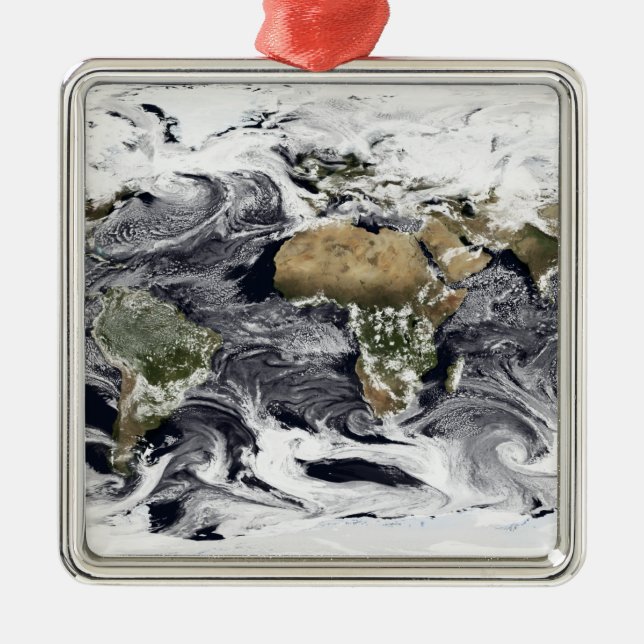 Cylindrisk ekvivalent projektion julgransprydnad metall (Framsidan)