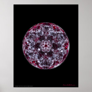 Cymatik: Metatron Cube Brainwave Ljud Poster