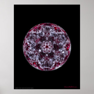 Cymatik: Metatron Cube Brainwave Ljud Poster