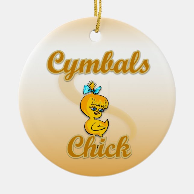 Cymbals Chick Julgransprydnad Keramik (Framsidan)