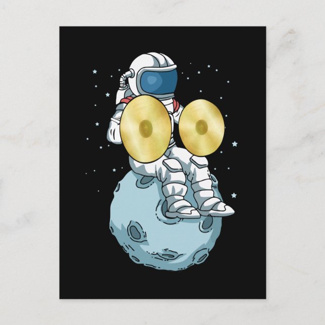 Cymbals Gift Men Marching Band Music Cymbal Vykort (Framsida)