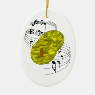 Cymbalsprydnad Julgransprydnad Keramik
