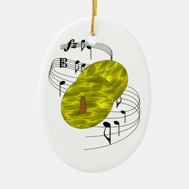 Cymbalsprydnad Julgransprydnad Keramik (Framsidan)