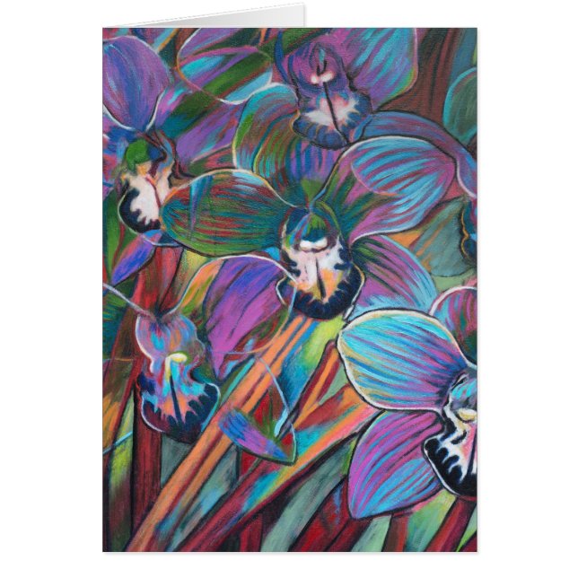 Cymbidium Carnival 2 Hälsningskort (Framsidan)