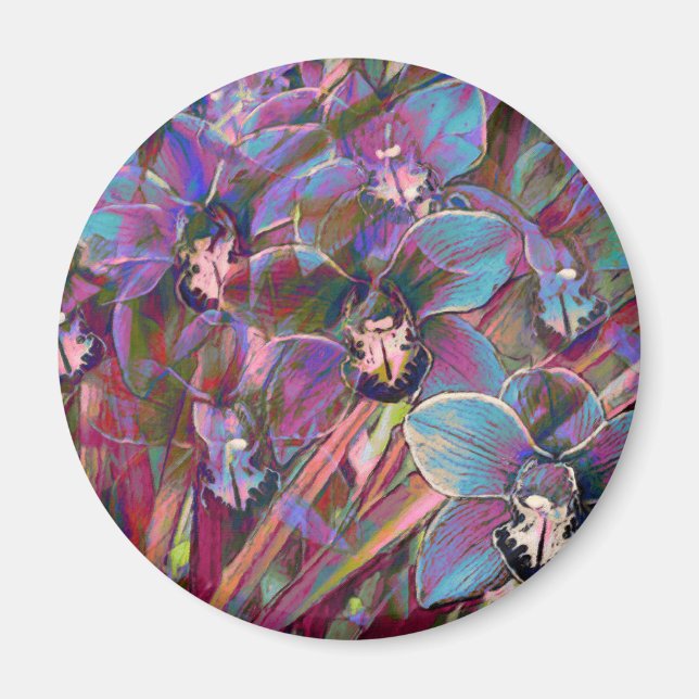 Cymbidium Orchid Carnival Magnet (Framsidan)