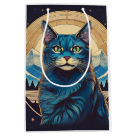 Cymric Cat With Mountain Backdrop Stars