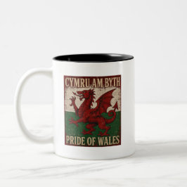 Cymru Am Byth Stolt Wales Två-Tonad Mugg