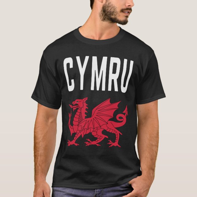 Cymru Cymraeg Wales Roots Rugby Proud to be Welsh T Shirt (Framsida)