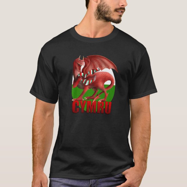 Cymru Dragon T Shirt (Framsida)