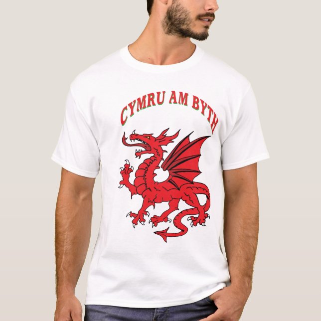 Cymru förmiddagByth T skjorta T-shirt (Framsida)
