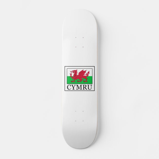 Cymru Old School Skateboard Bräda 18 Cm (Framsida)