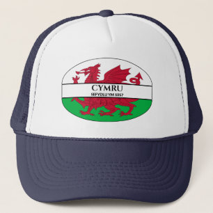 Cymru Sefydlu Ym 1057 Welsh Dragon Flagga Keps