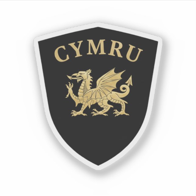 Cymru Shield Klistermärken (Framsida)
