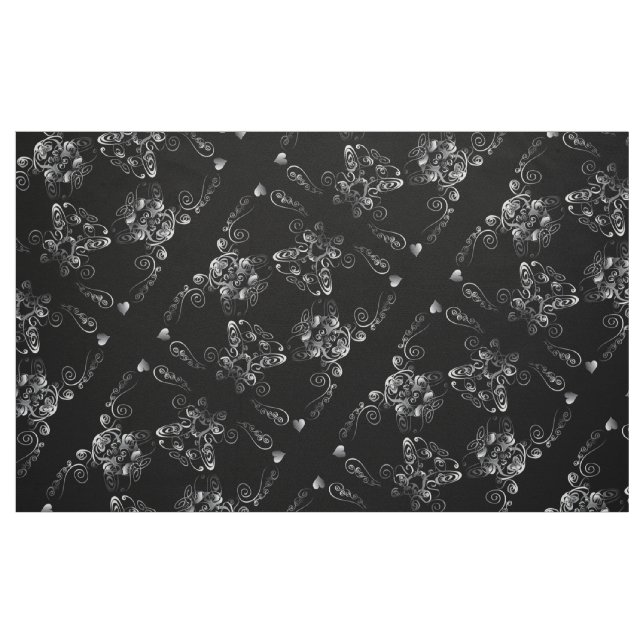 Cyn-inspirationsmotor hör på svart tyg (Fat Quarter)