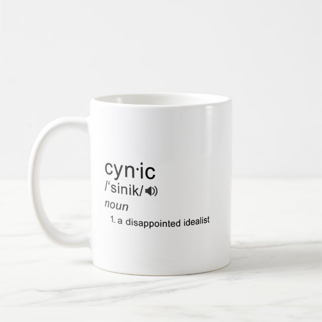 Cynikerdefinitionmugg Kaffemugg (Vänster)