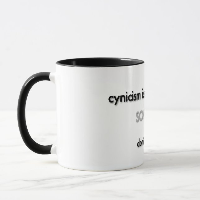 cynism är långsamt gift... mugg (Vänster)