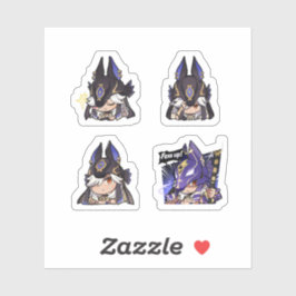 Cyno Genshin Impact 4-pack Stickerark Klistermärken