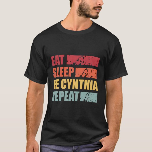 Cynthia Personlig Namn Cynthia First Namn T Shirt (Framsida)