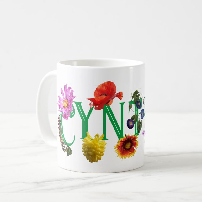 Cynthia 'Wildblommor' Classic Mugg (Framsida vänster)