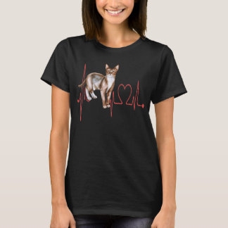 Cypern Cat Heartslag EKG Cat Mamma Cat Pappa Cat L T Shirt