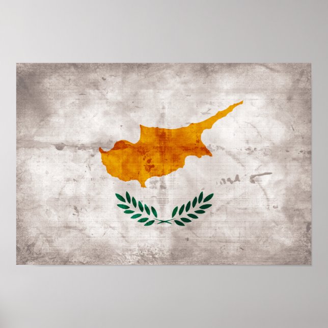 Cypern; cypriotiska Flagga Poster (Framsidan)