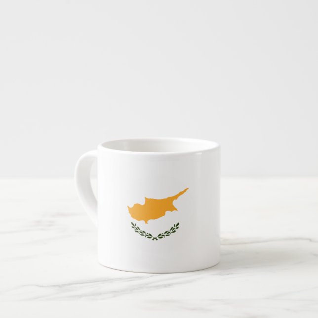 Cypern flagga espressomugg (Framsida vänster)