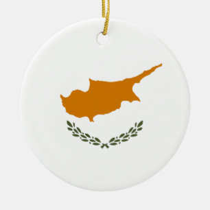 Cypern Flagga Julgransprydnad Keramik